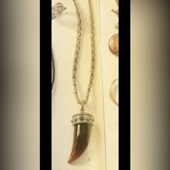 Lia Sophia CORNUCOPIA $78 in catalog
Resin Horn Necklace w/ Green Accents NWT🏷 - Picture 9 of 9